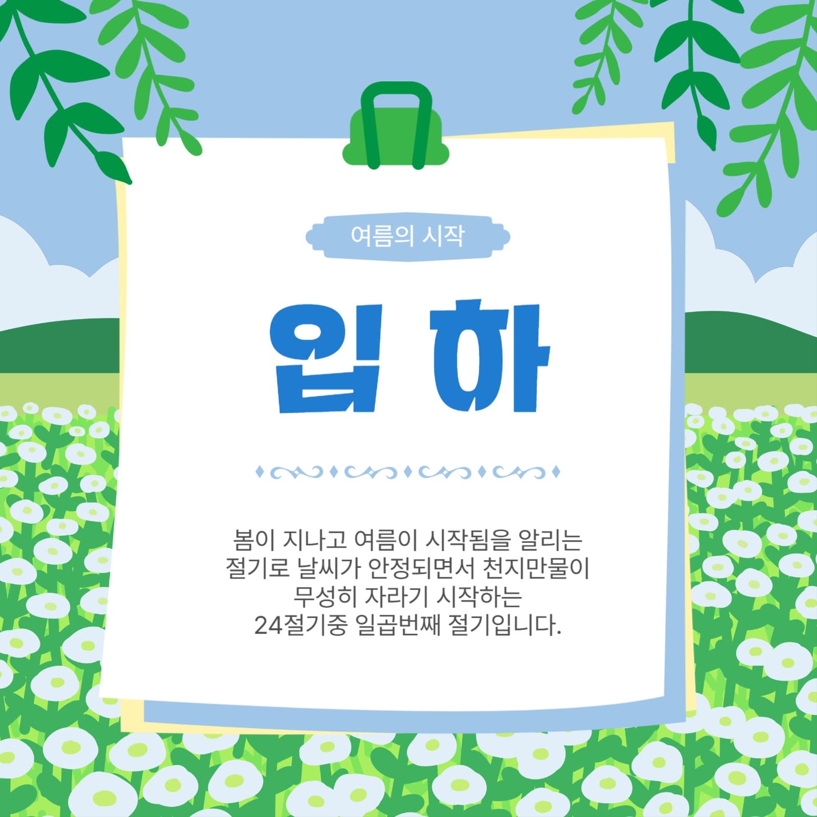 여름의시작입하