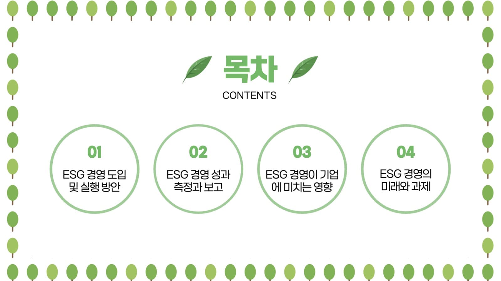 ESG 경영 프레젠테이션