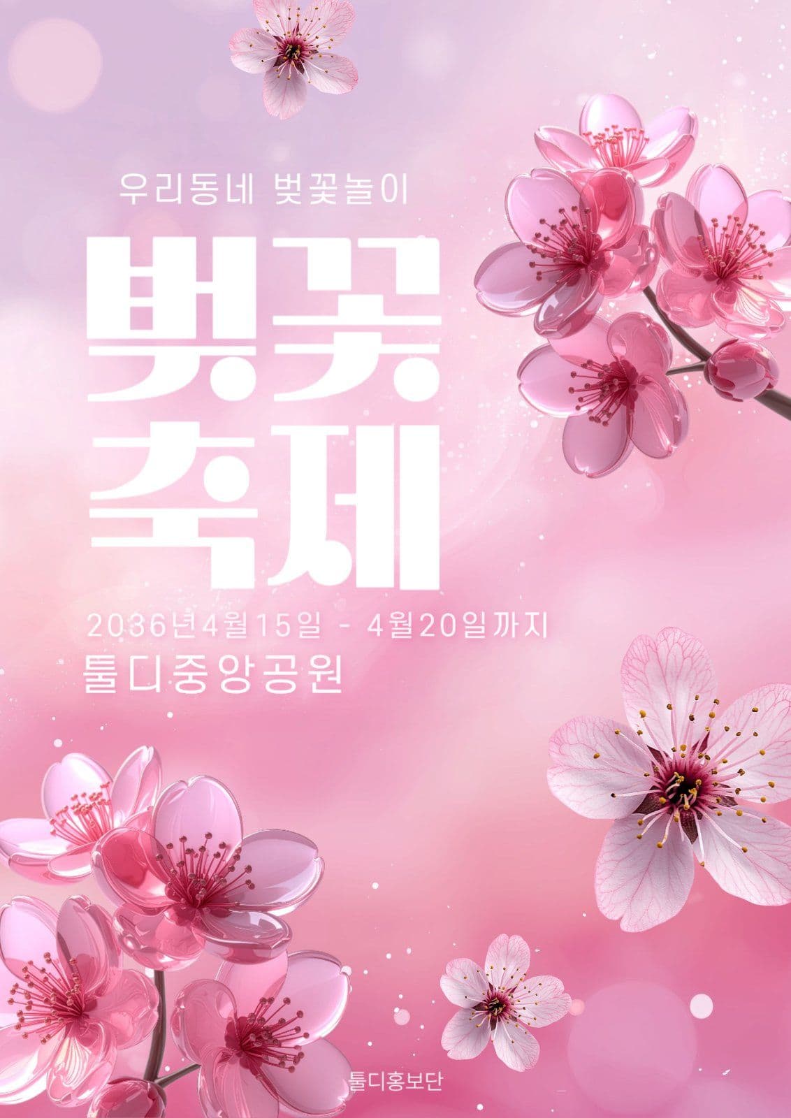 핑크 벚꽃축제 포스터