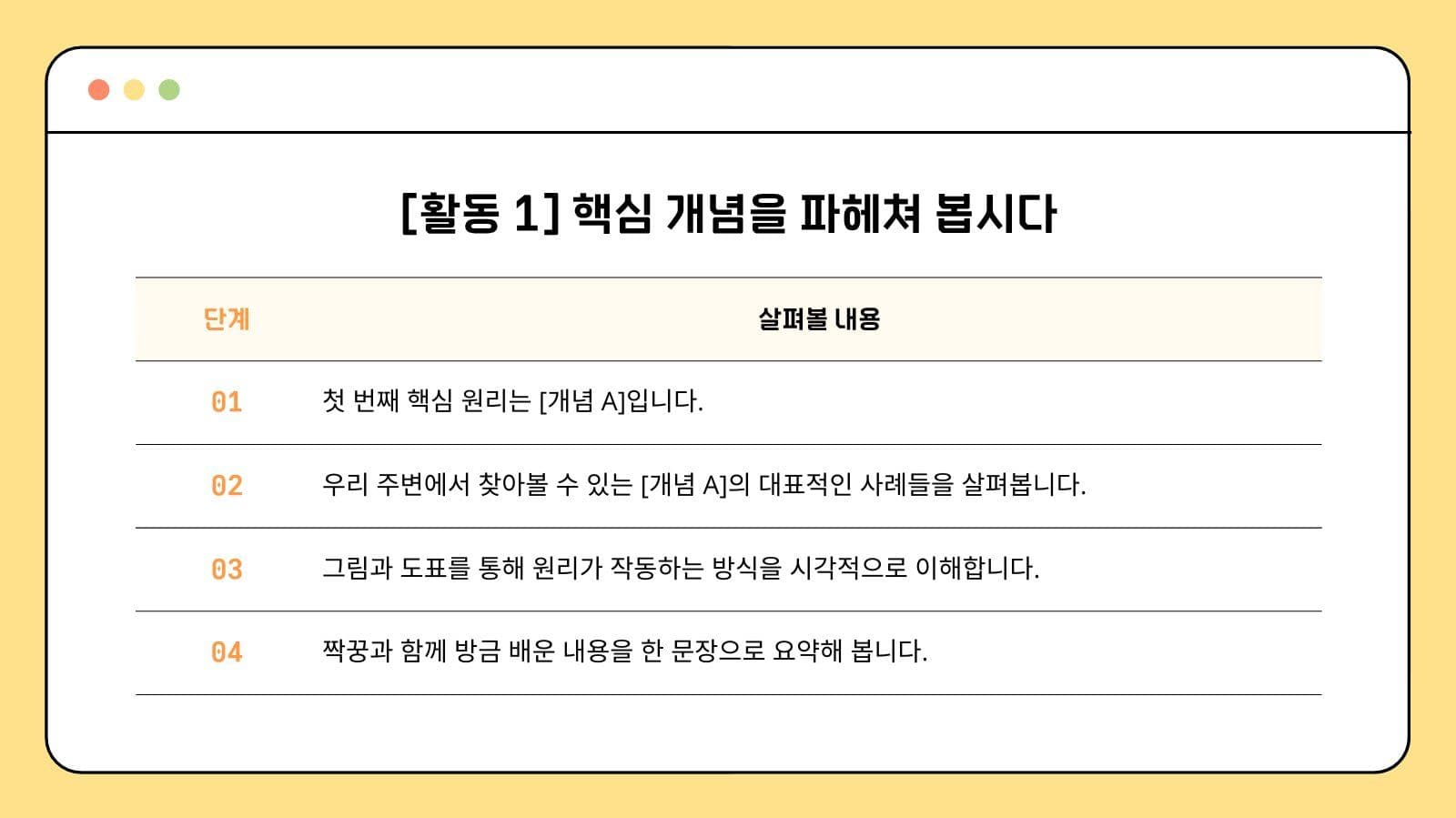 노랑 심플 수업용 프레젠테이션