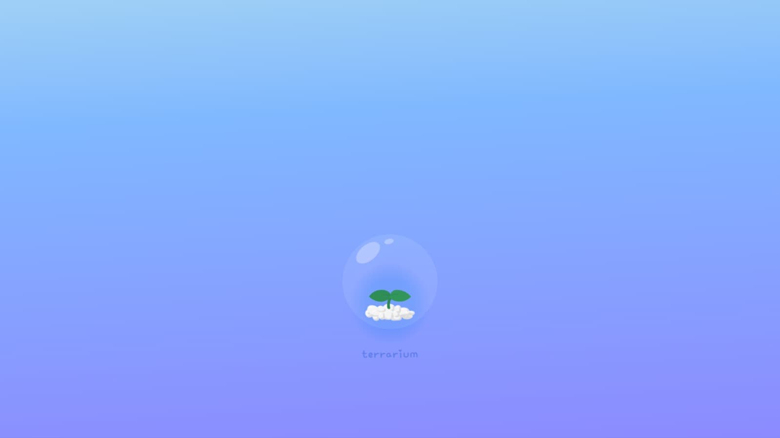 새싹 테라리움 PC 바탕화면
