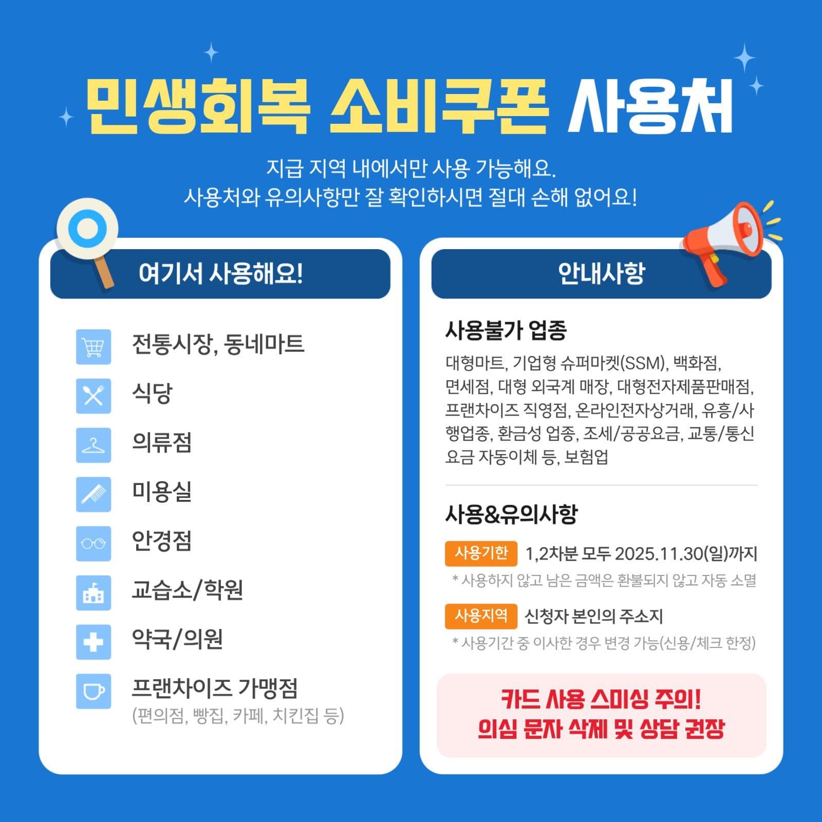 민생회복 소비쿠폰 안내 카드뉴스