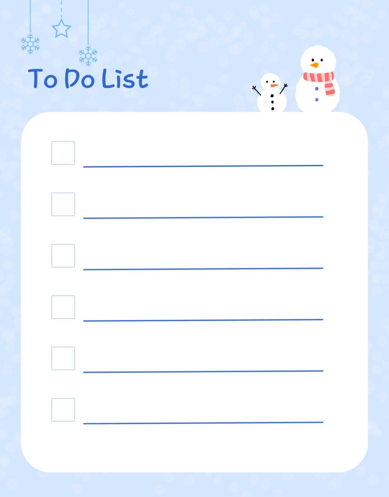 겨울 To Do List