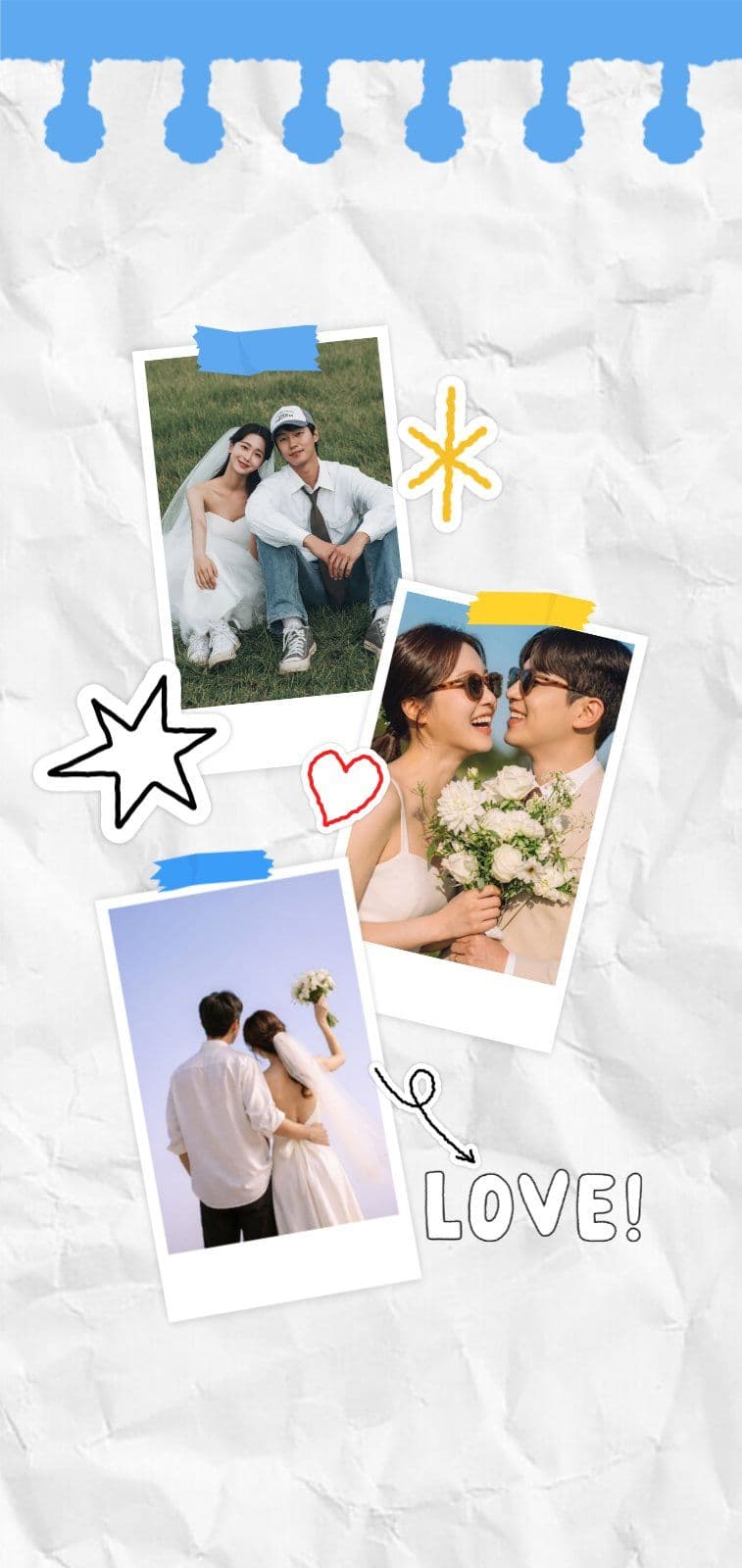 귀여운 폴라로이드 사진 배경화면 Wallpaper Templates