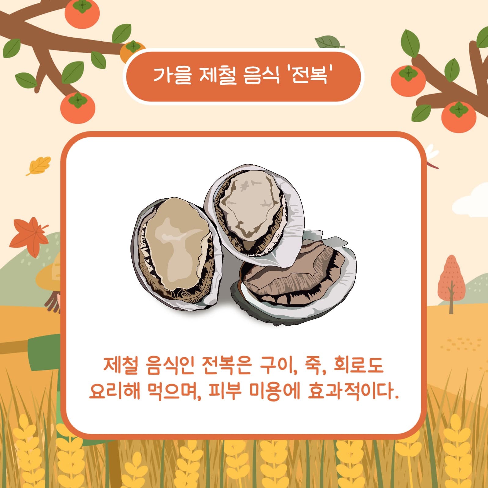 가을 추천 제철 음식 카드뉴스