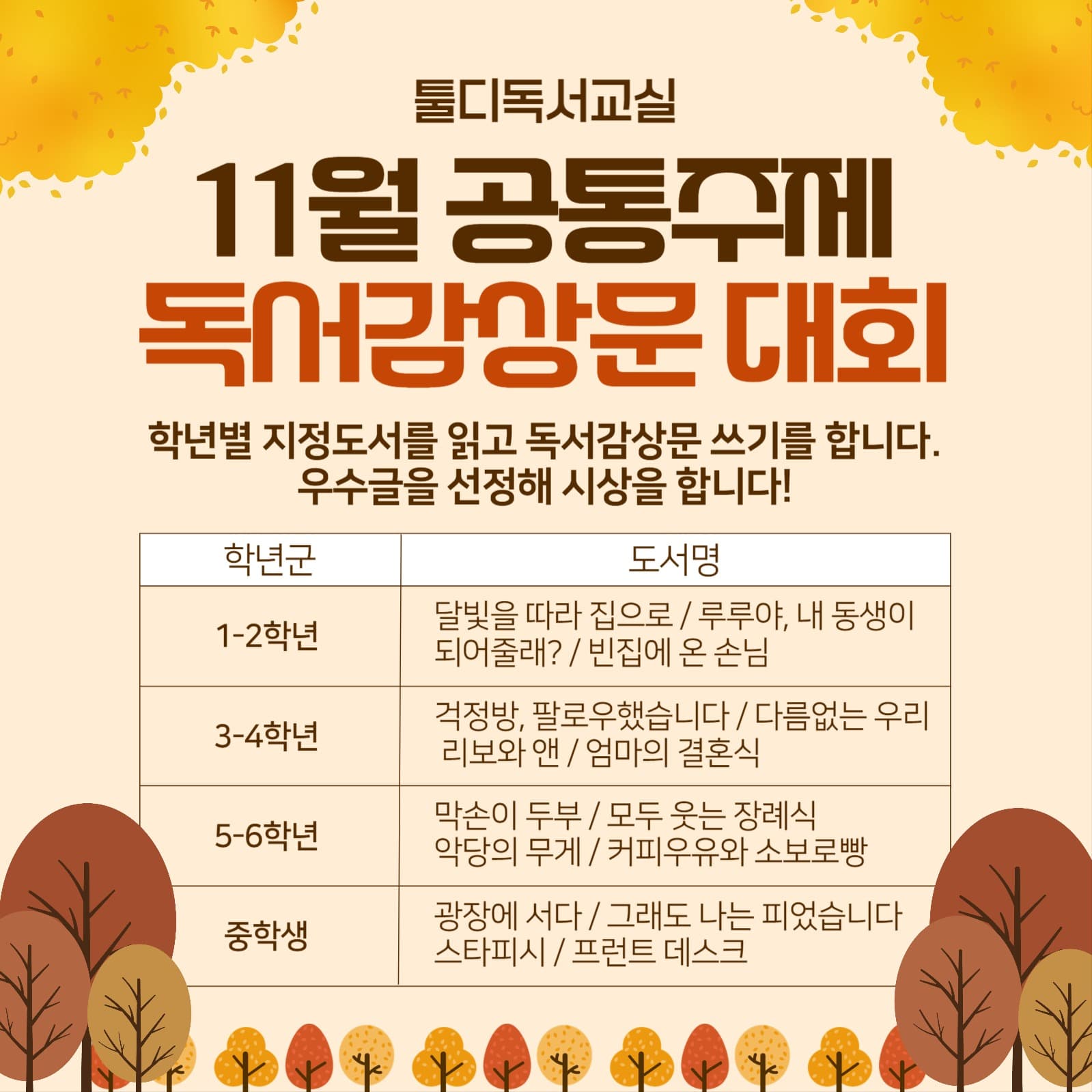 독서감상문대회 게시물