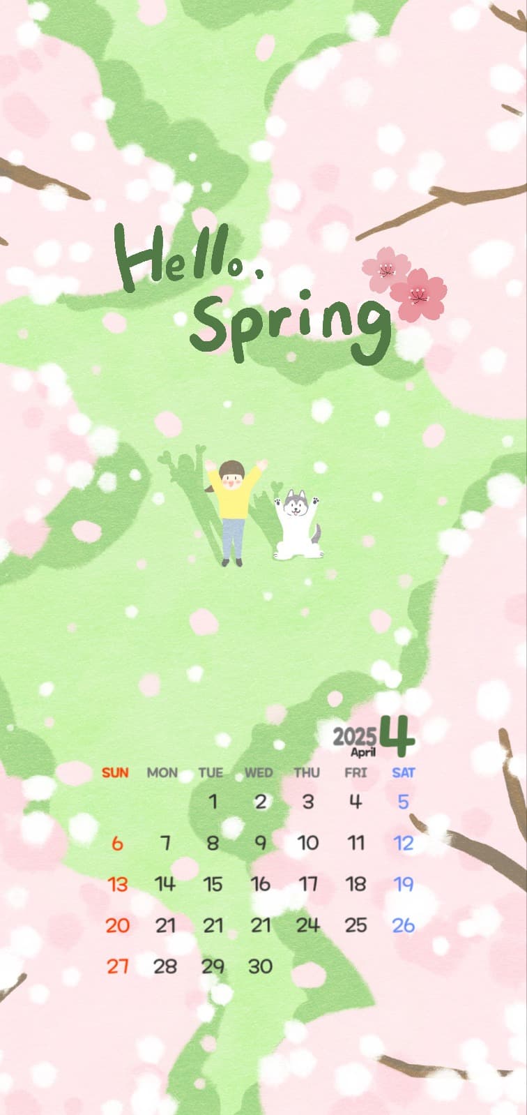4월달력배경