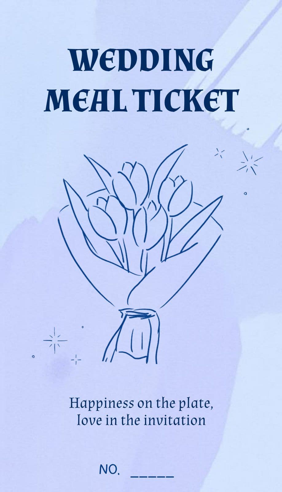 꽃다발 일러스트 식사권 식권 명함 템플릿