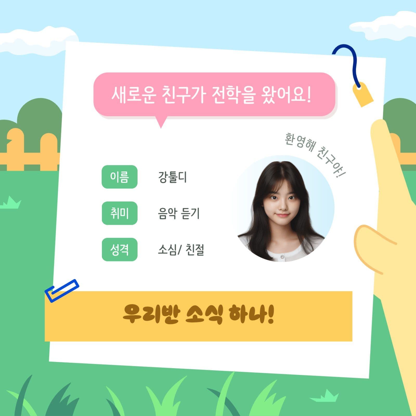 우리반 필독 봄맞이 학급 알림장