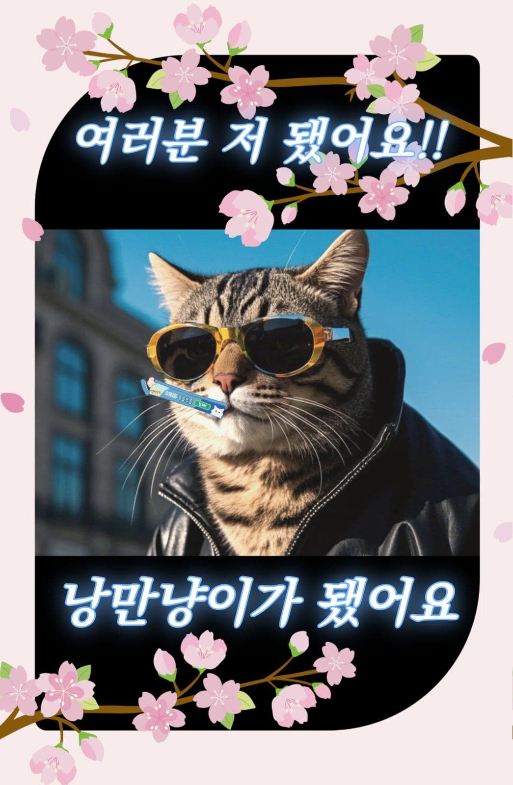 낭만고양이 짤 포토카드
