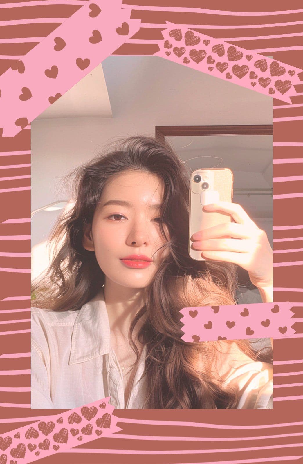 하트초코 스트라이프 포토카드