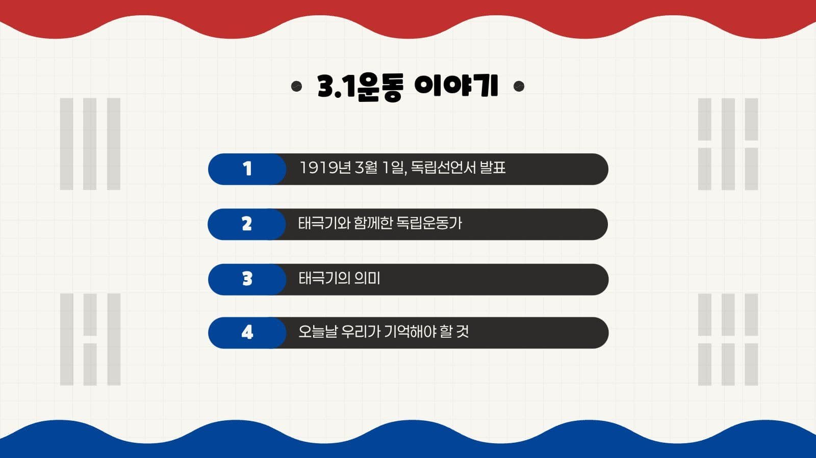 깔끔 독립운동과 태극기 발표 자료