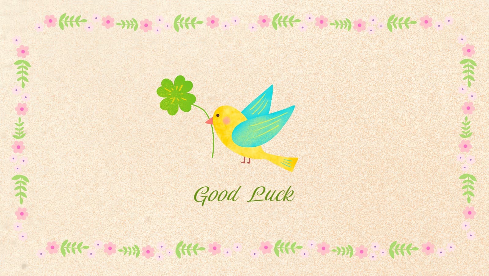 good luck