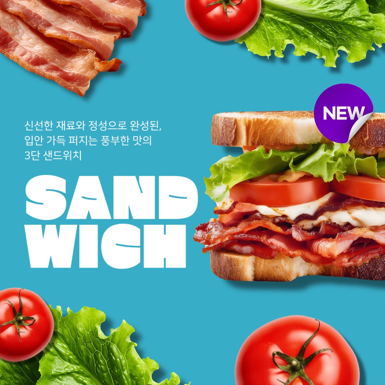 신메뉴 샌드위치 