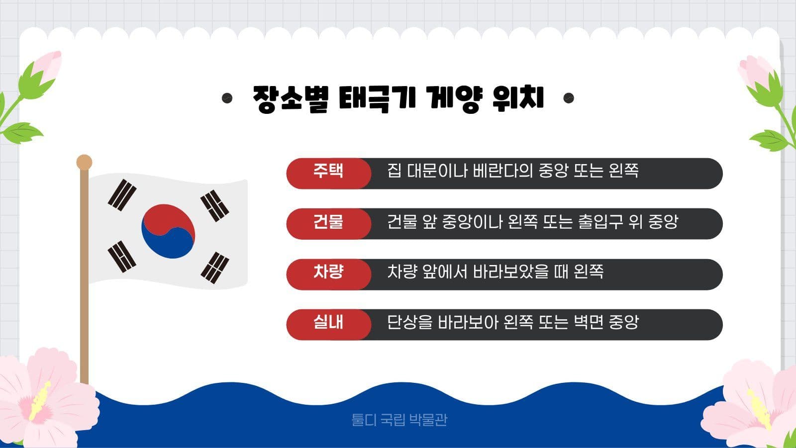 깔끔 태극기 게양 방법 발표 자료
