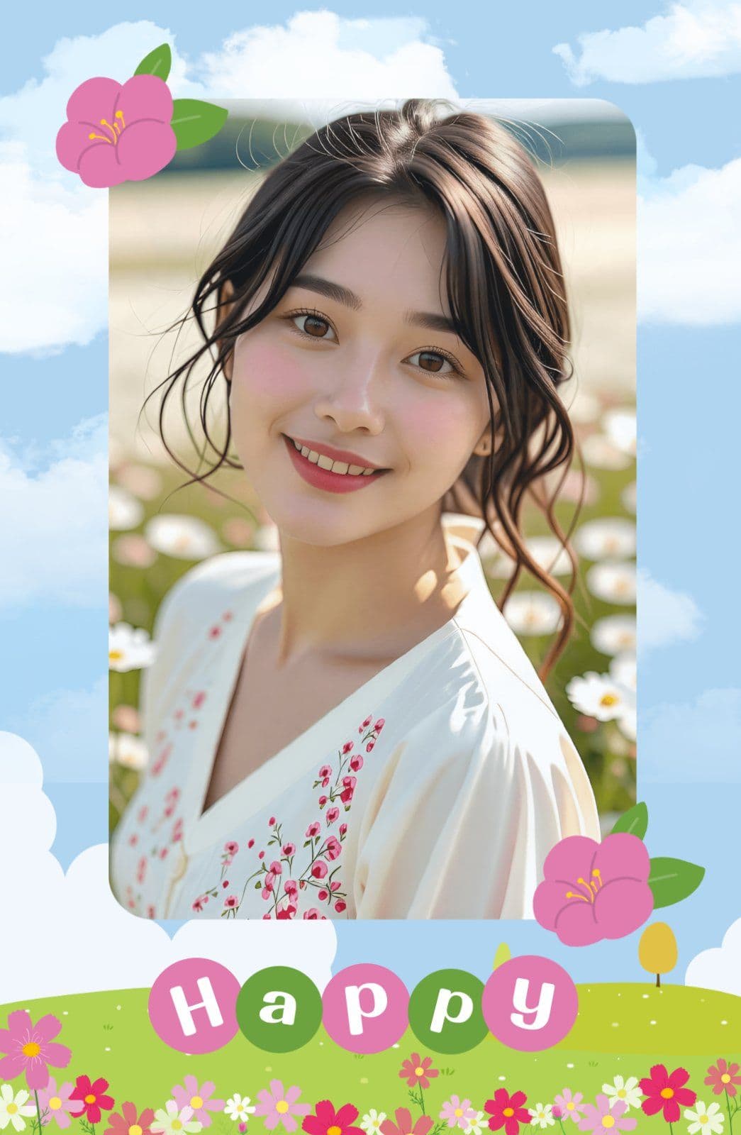 귀여운 풍경 포토카드 프레임