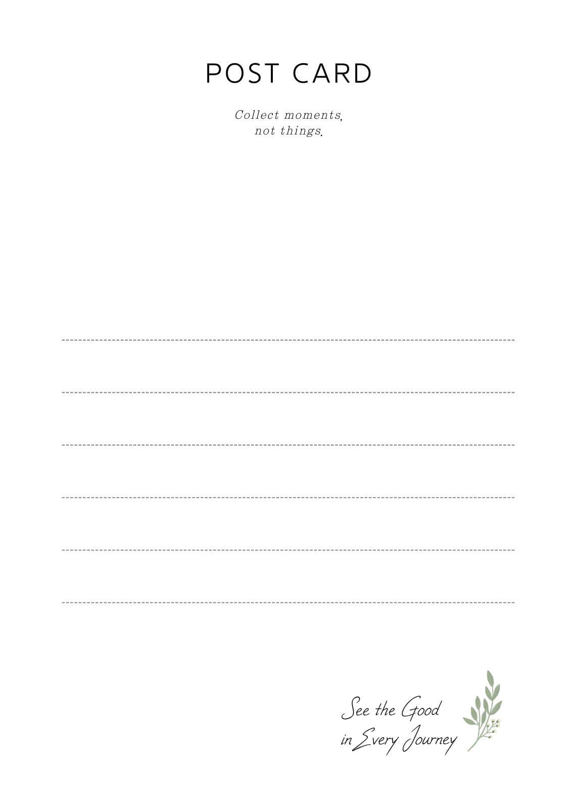 감성 여행 일러스트 포토엽서 템플릿