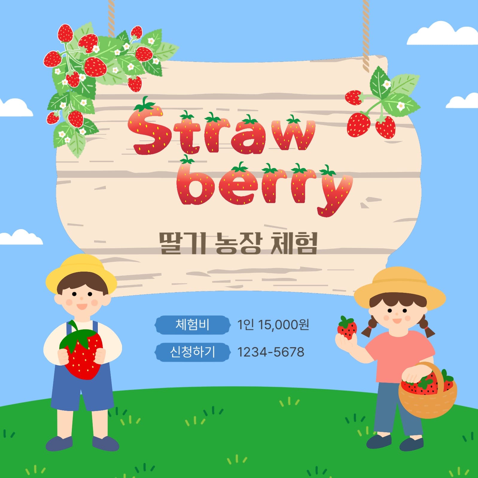딸기농장체험