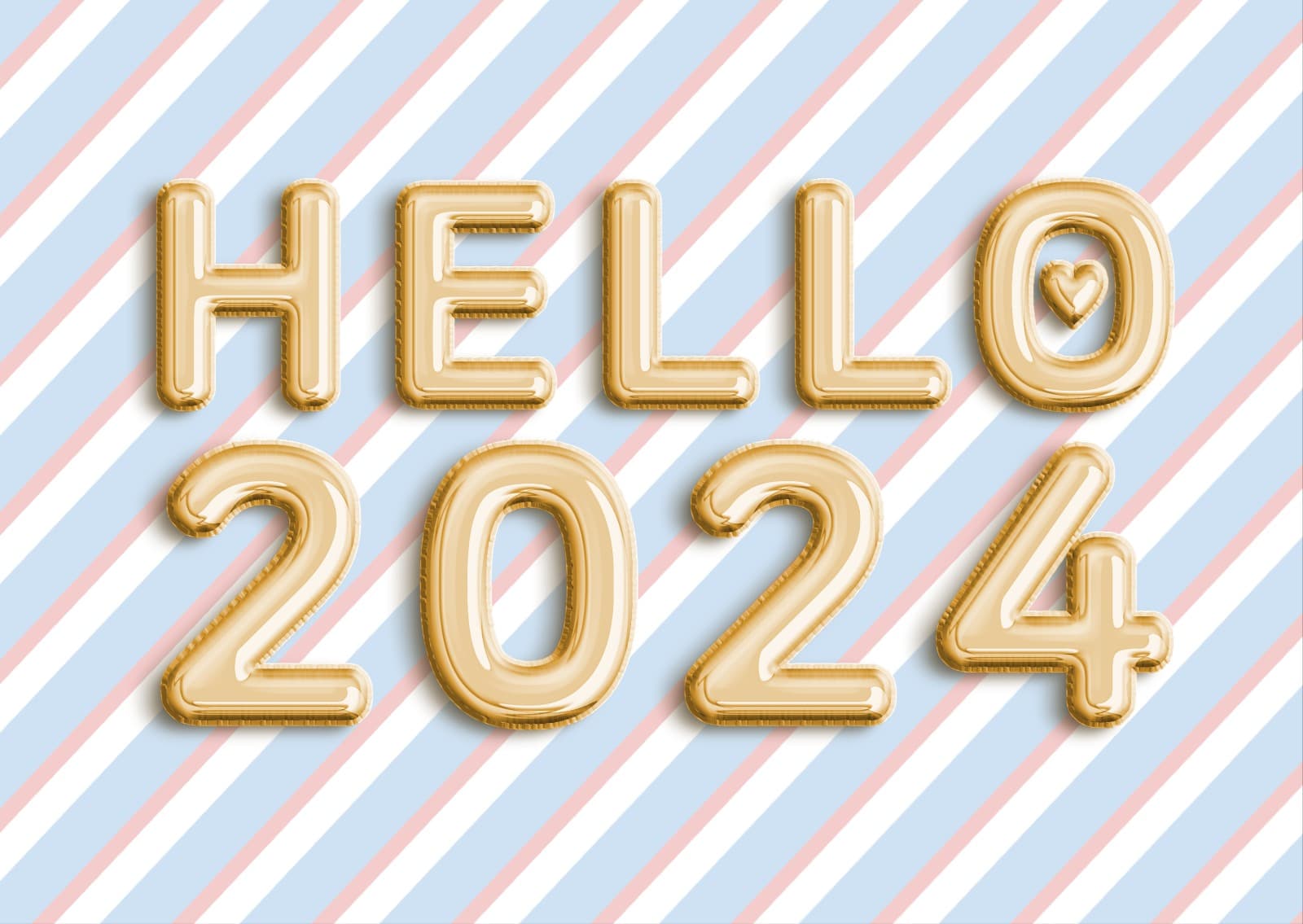 헬로 2024 신년 엽서 카드