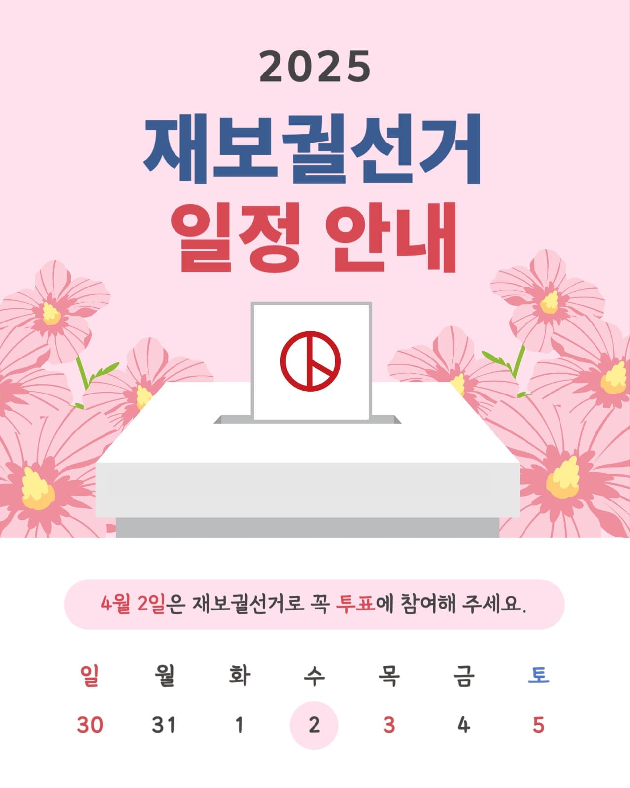 선거 일정 안내