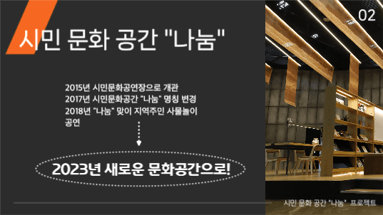 문화공간 리뉴얼 프로젝트 프레젠테이션