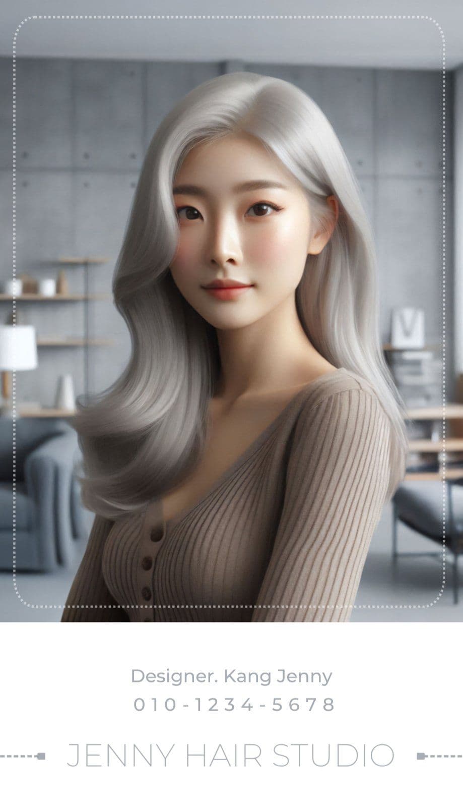 헤어 디자이너 포토 명함