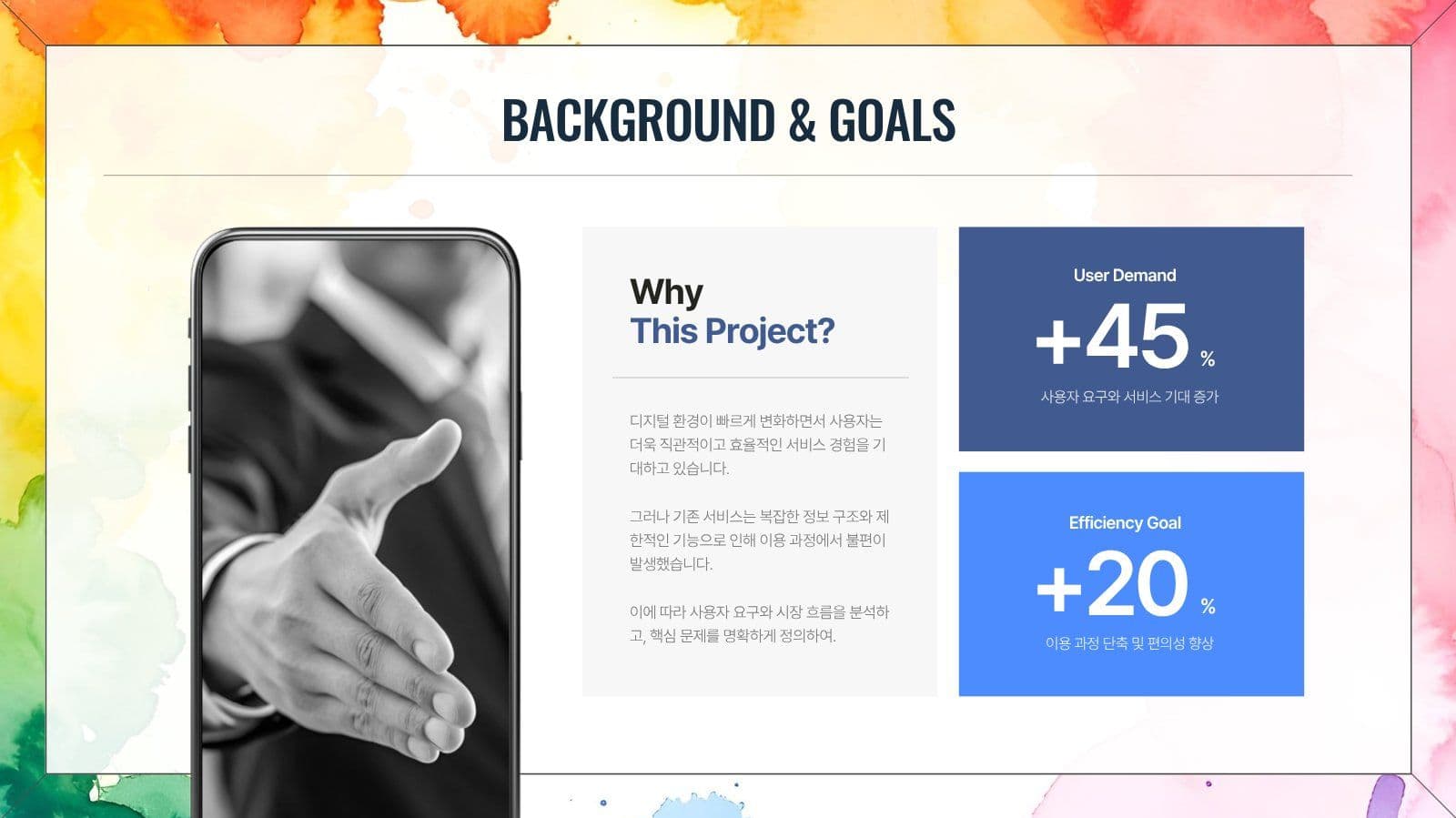 컬러풀 수채화 감각적인 PPT 템플릿