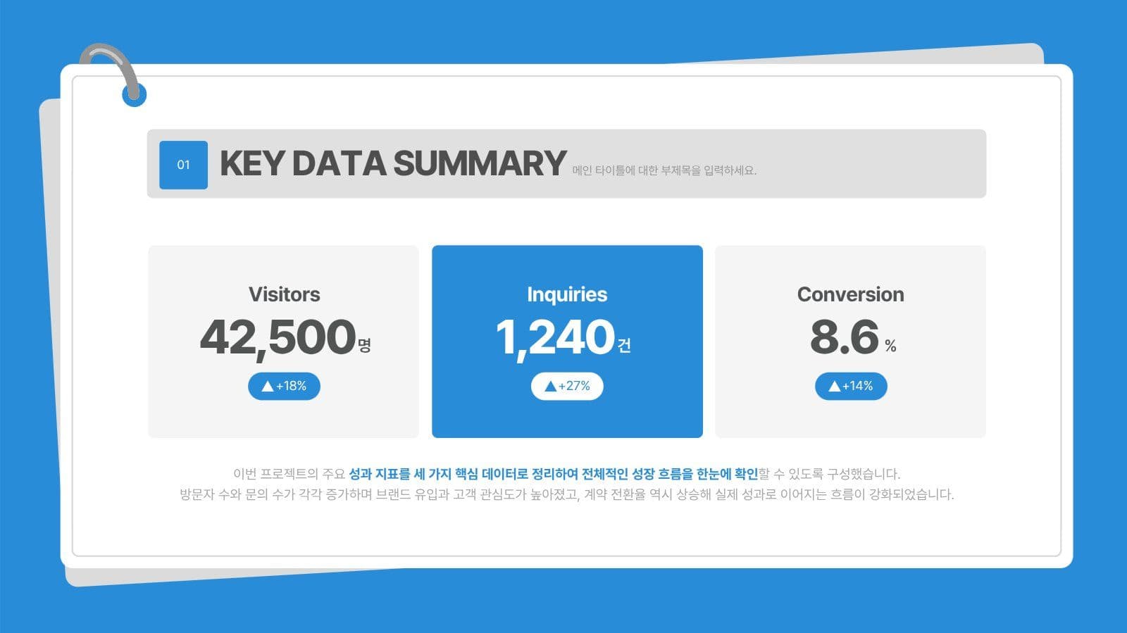 데이터 중심 비즈니스 보고서 템플릿