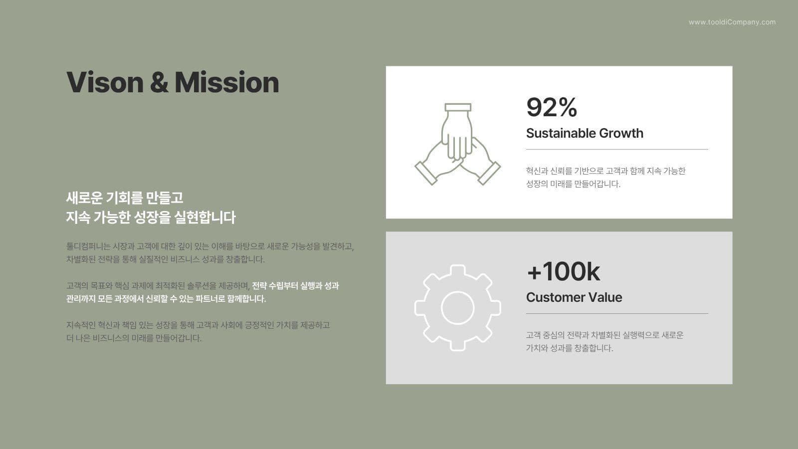 전문적인 비즈니스 피치덱 템플릿