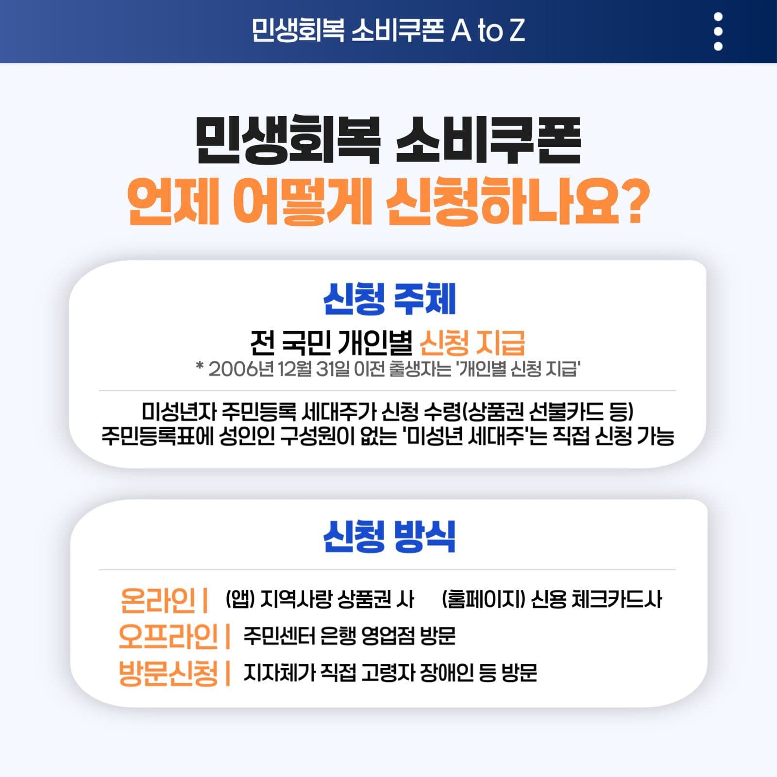 민생회복 소비쿠폰 카드뉴스