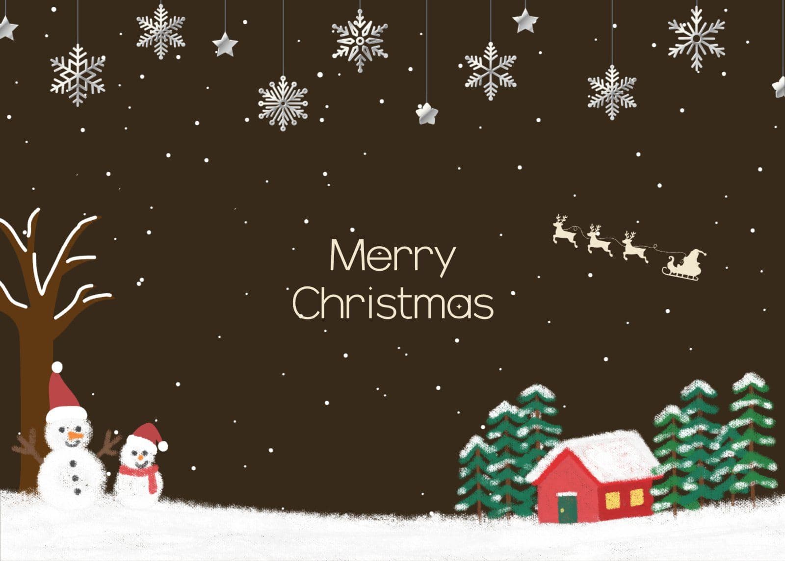 눈꽃장식엽서