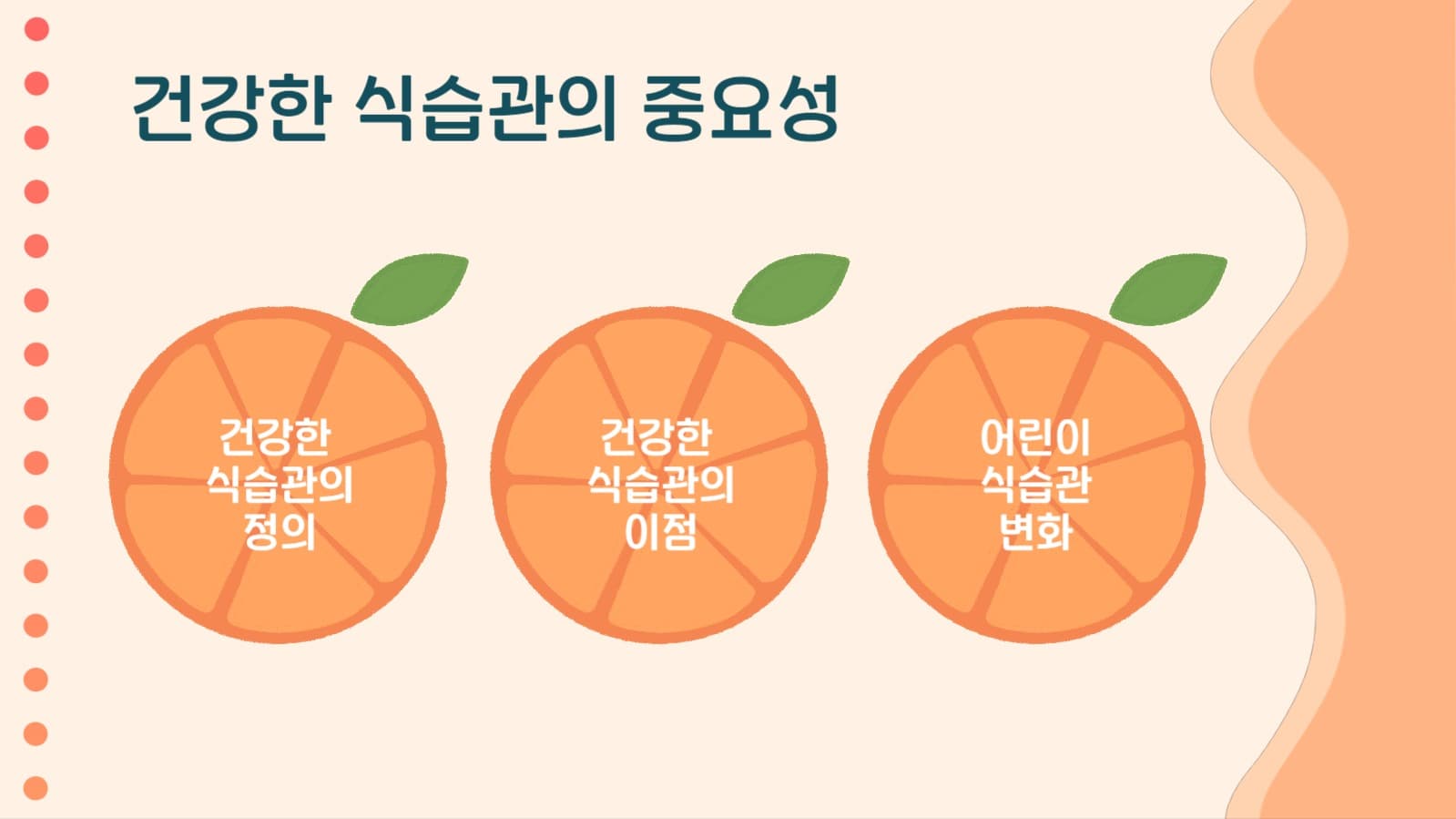 건강한 식습관 정보 프리젠테이션