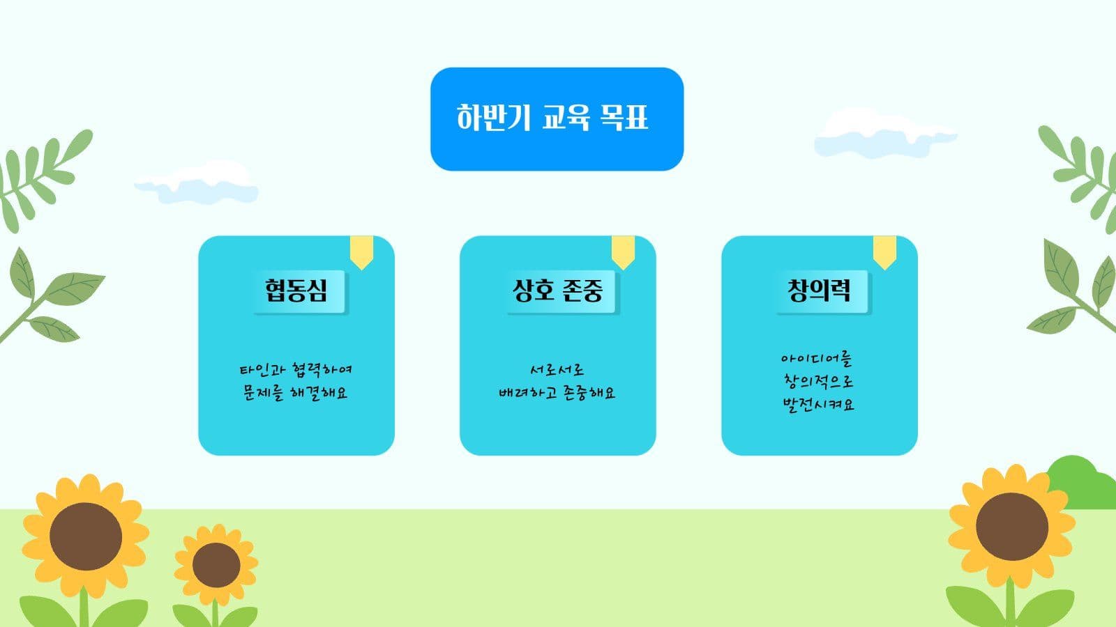 초등학교 여름 계획 안내문 PPT