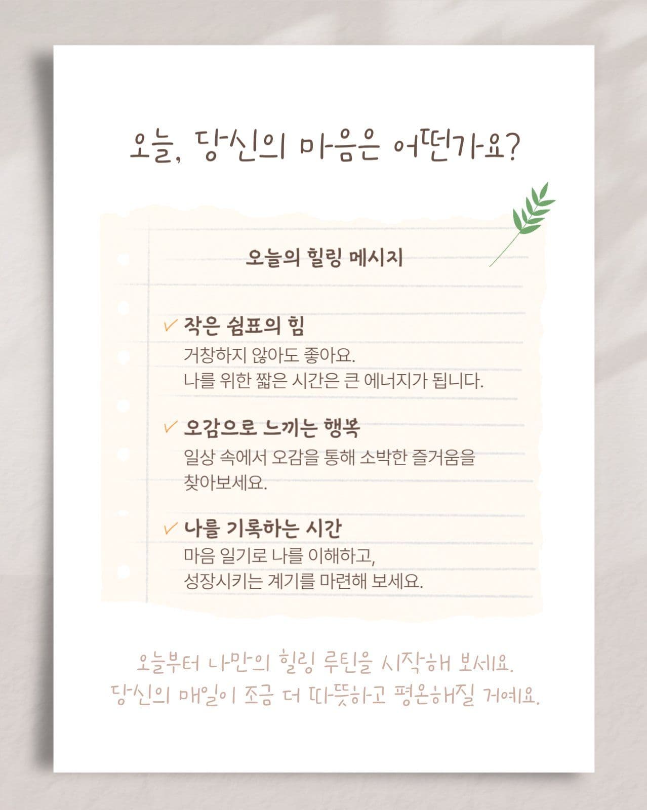 감성적인 베이지톤 카드뉴스