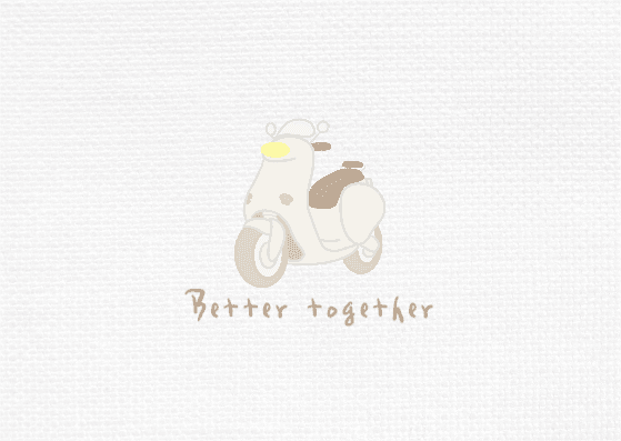 스쿠터 카드 엽서