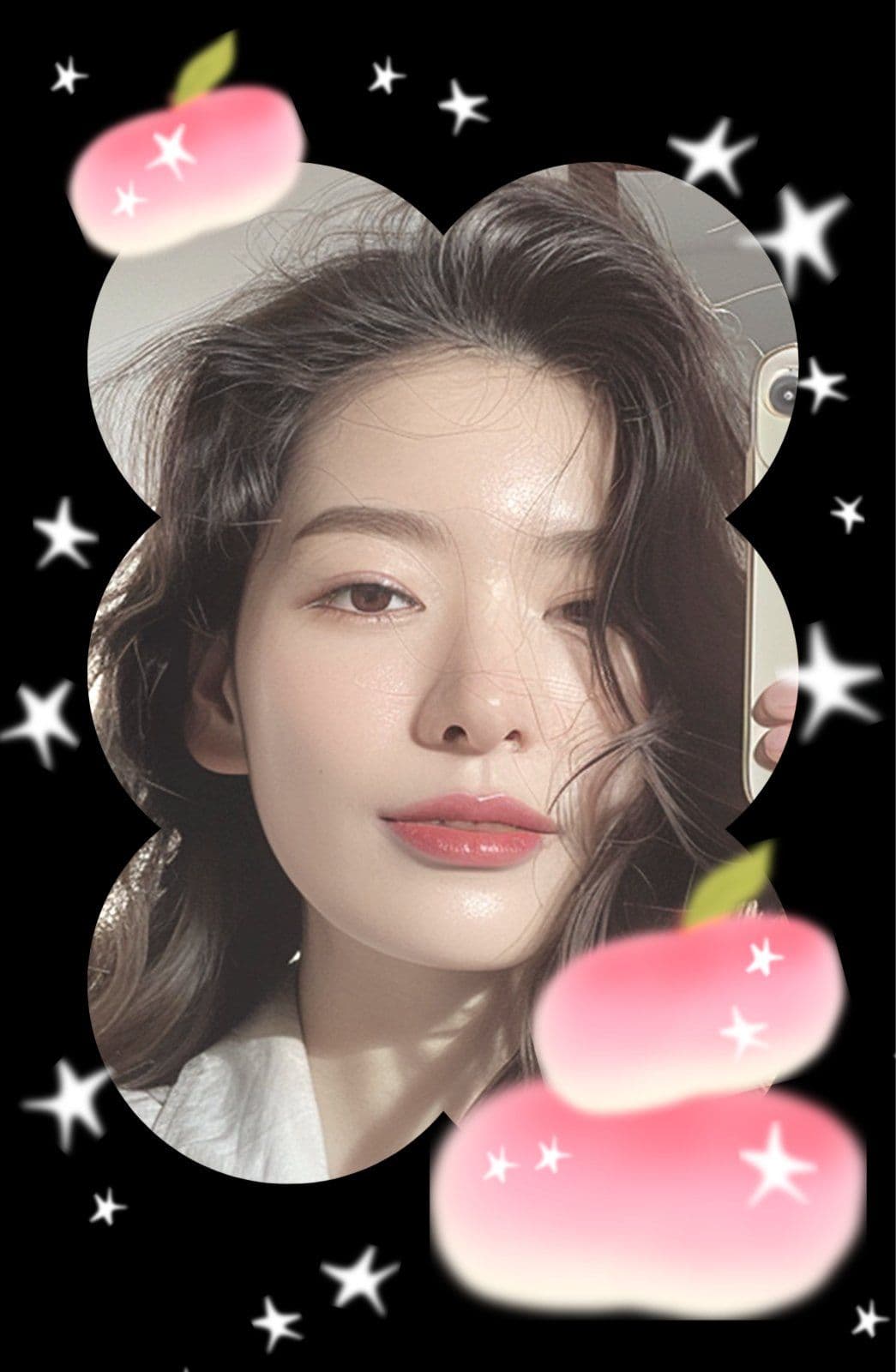 반짝별 납작 복숭아 포토카드