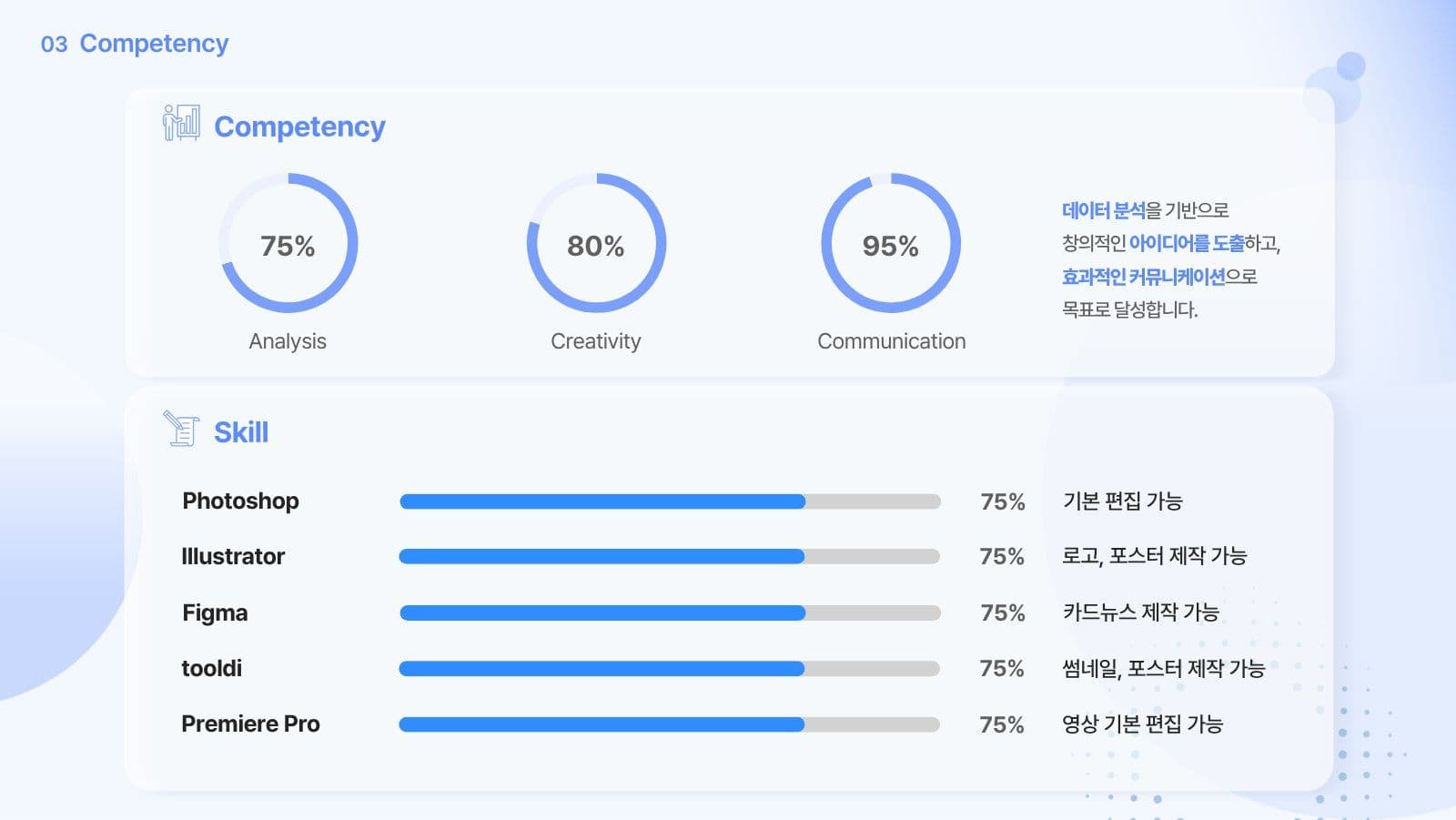 블루 심플 포트폴리오