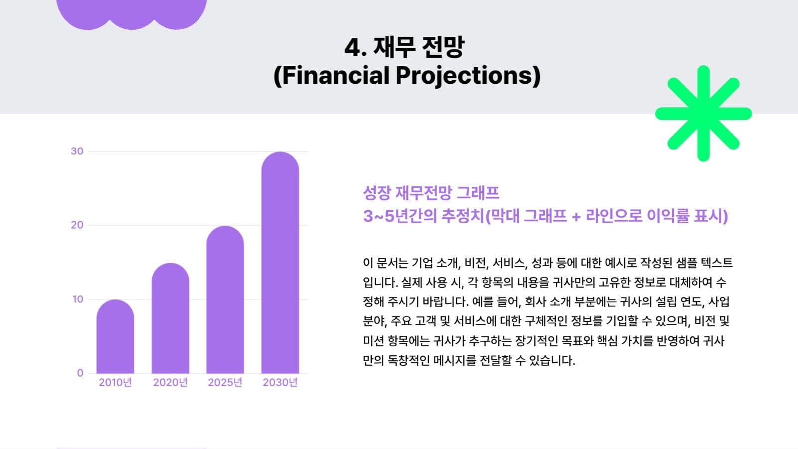 스타트업 회사 투자제안서 