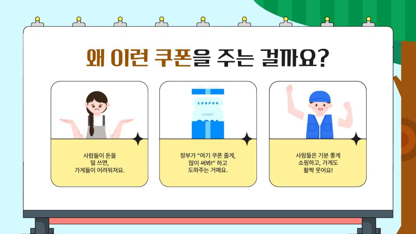 소비쿠폰이 도와주는 우리동내와 나라