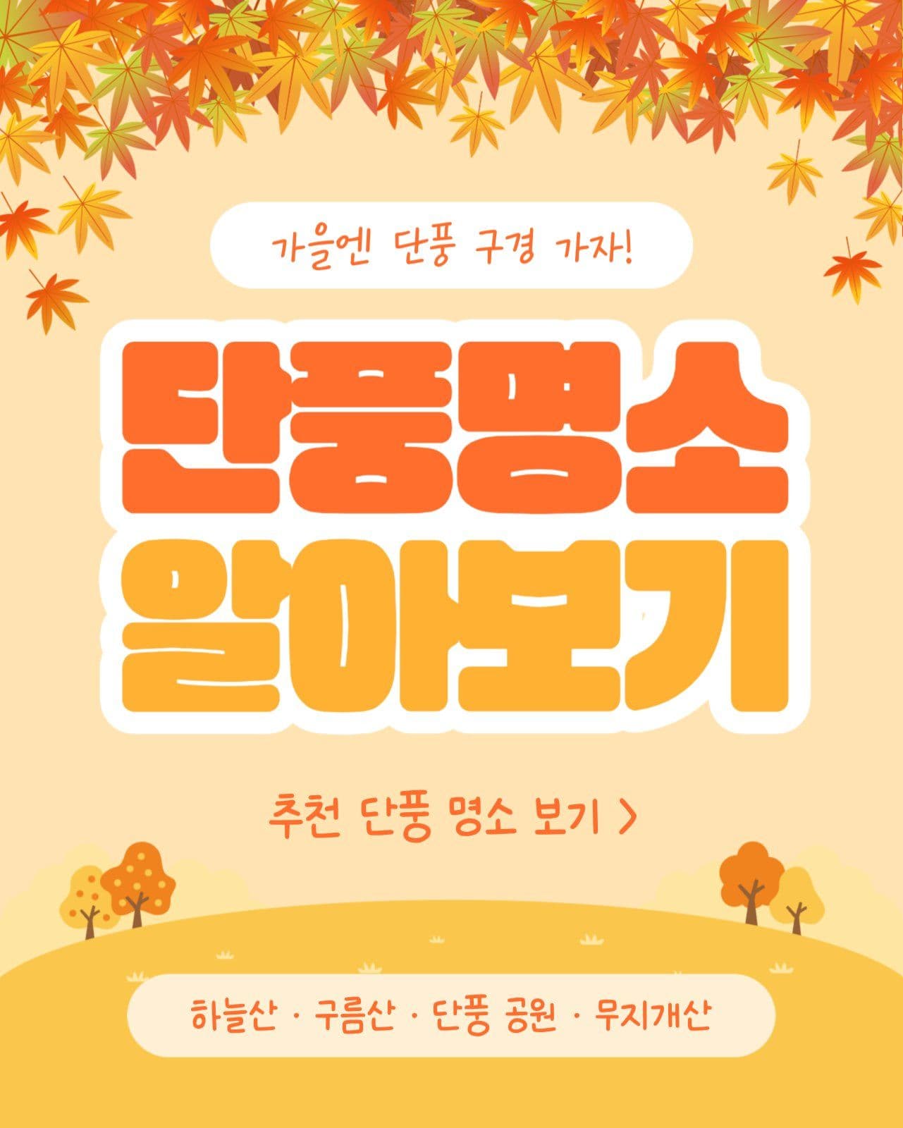 단풍명소 알아보기 카드뉴스