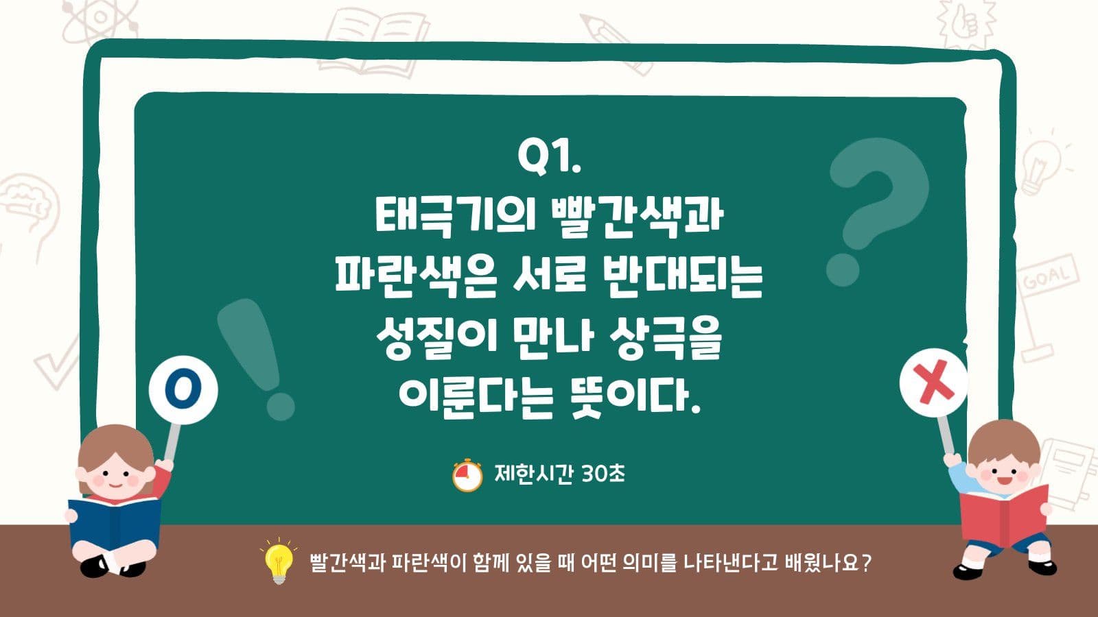 어린이 태극기 교육 OX 퀴즈 피피티