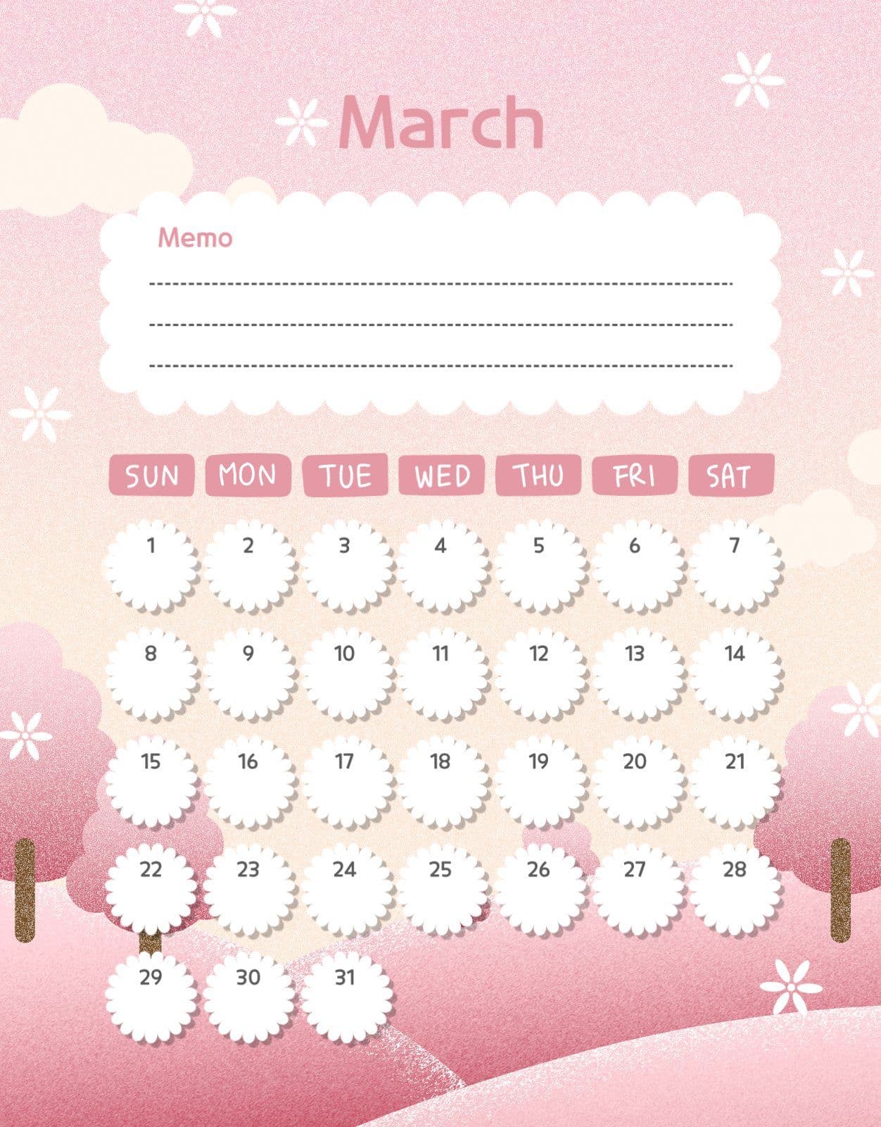 3월달력