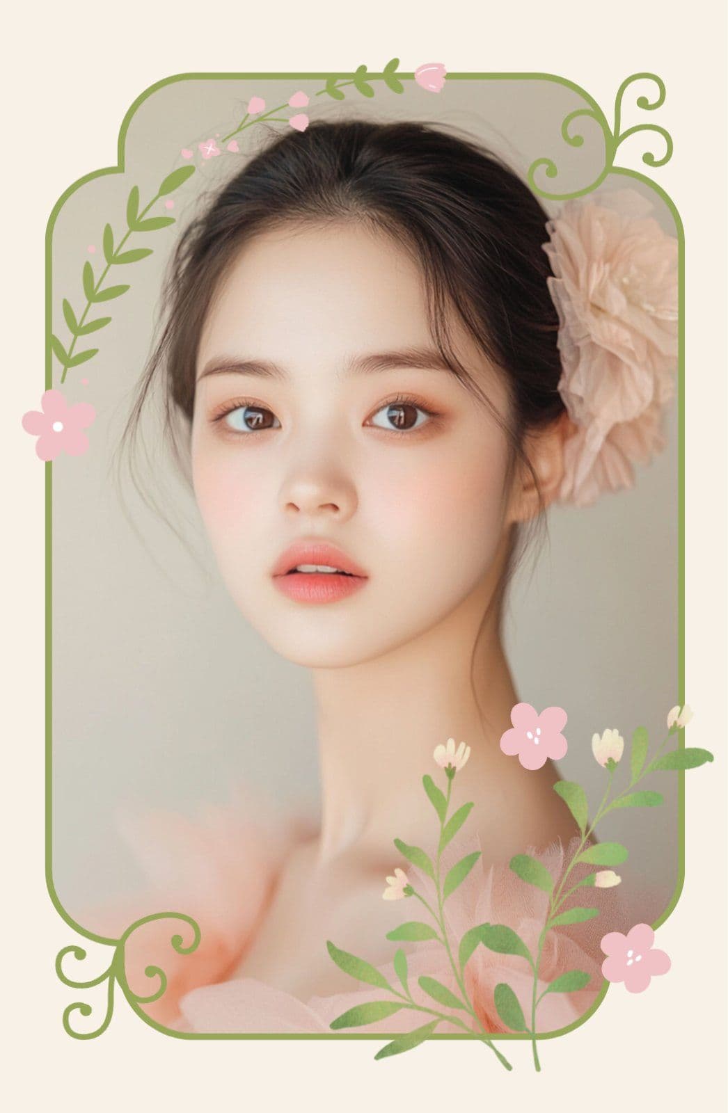 꽃장식 포토 프레임