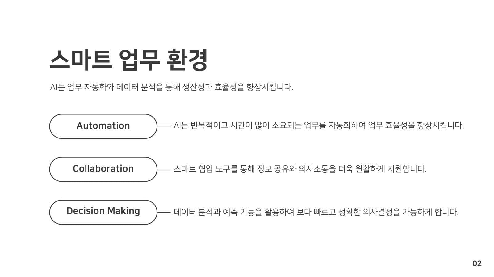 모던하고 깔끔한 프레젠테이션