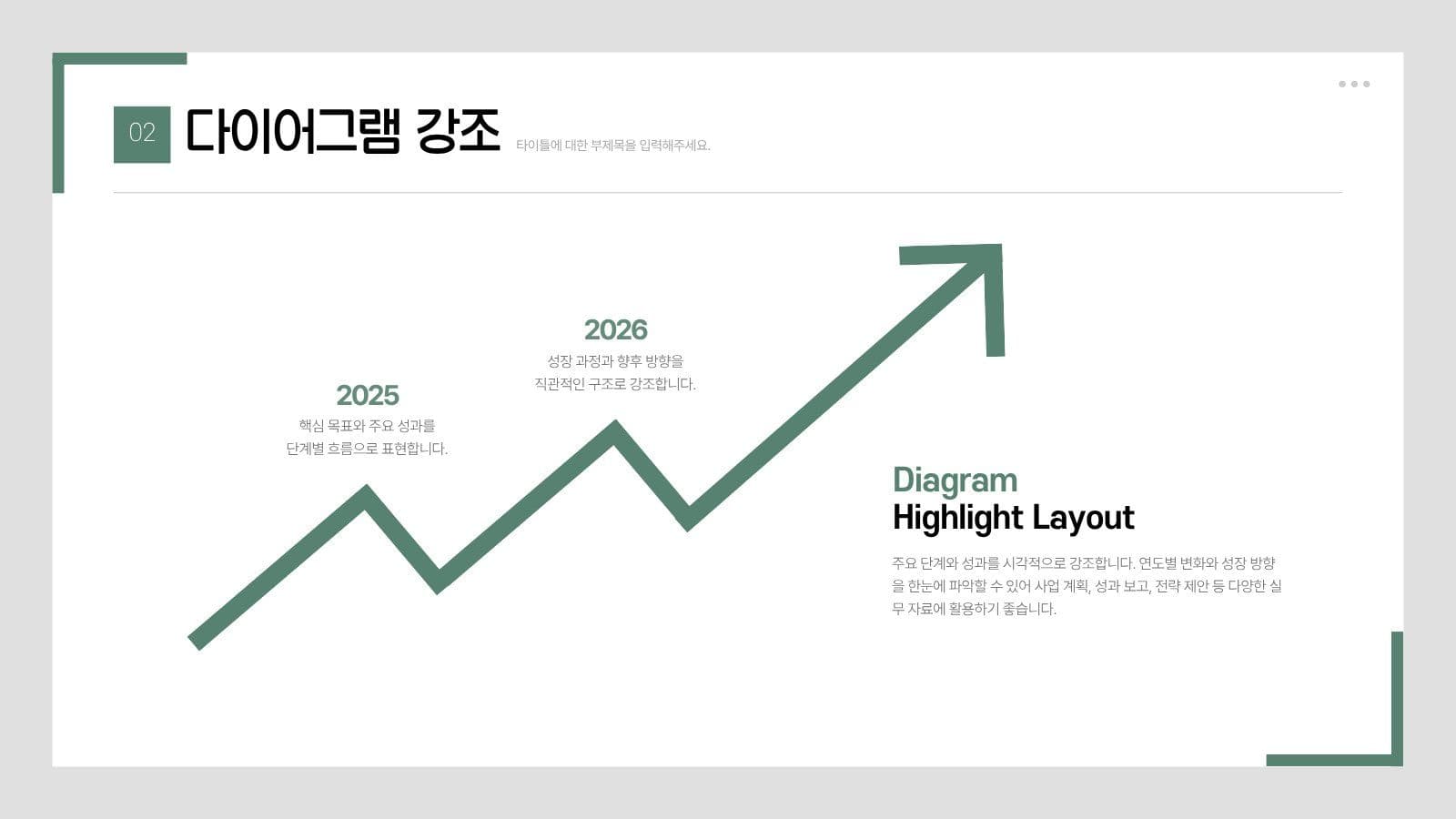 초록색과 흰색 심플한 보고서 PPT