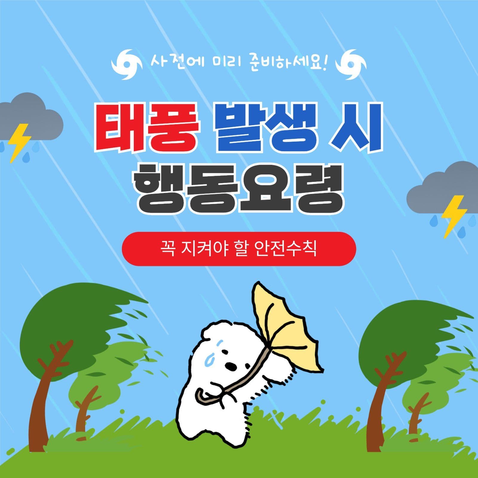 태풍발생시행동요령