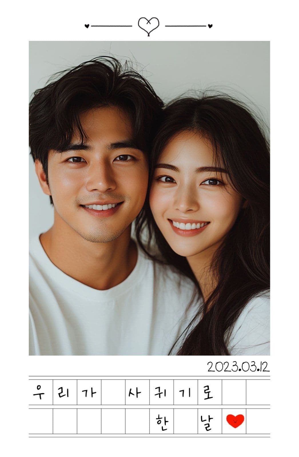 연인 폴라로이드 포토카드