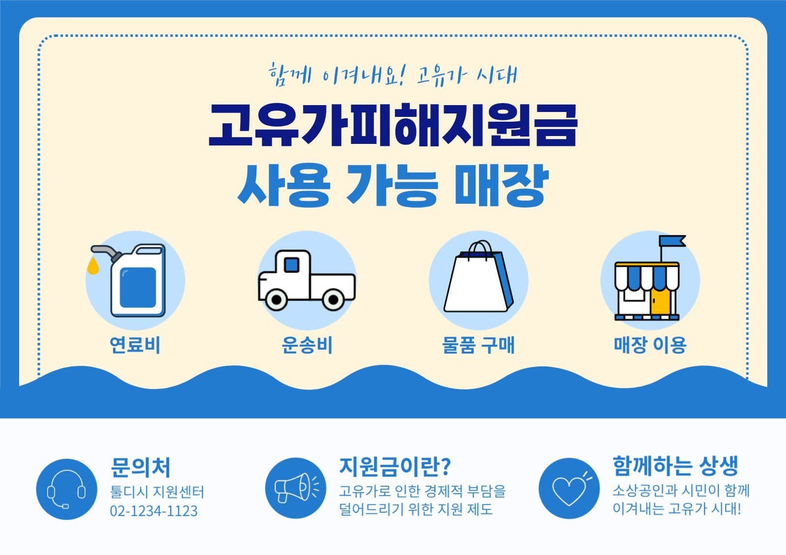 고유가피해지원금사용가능매장안내포스터