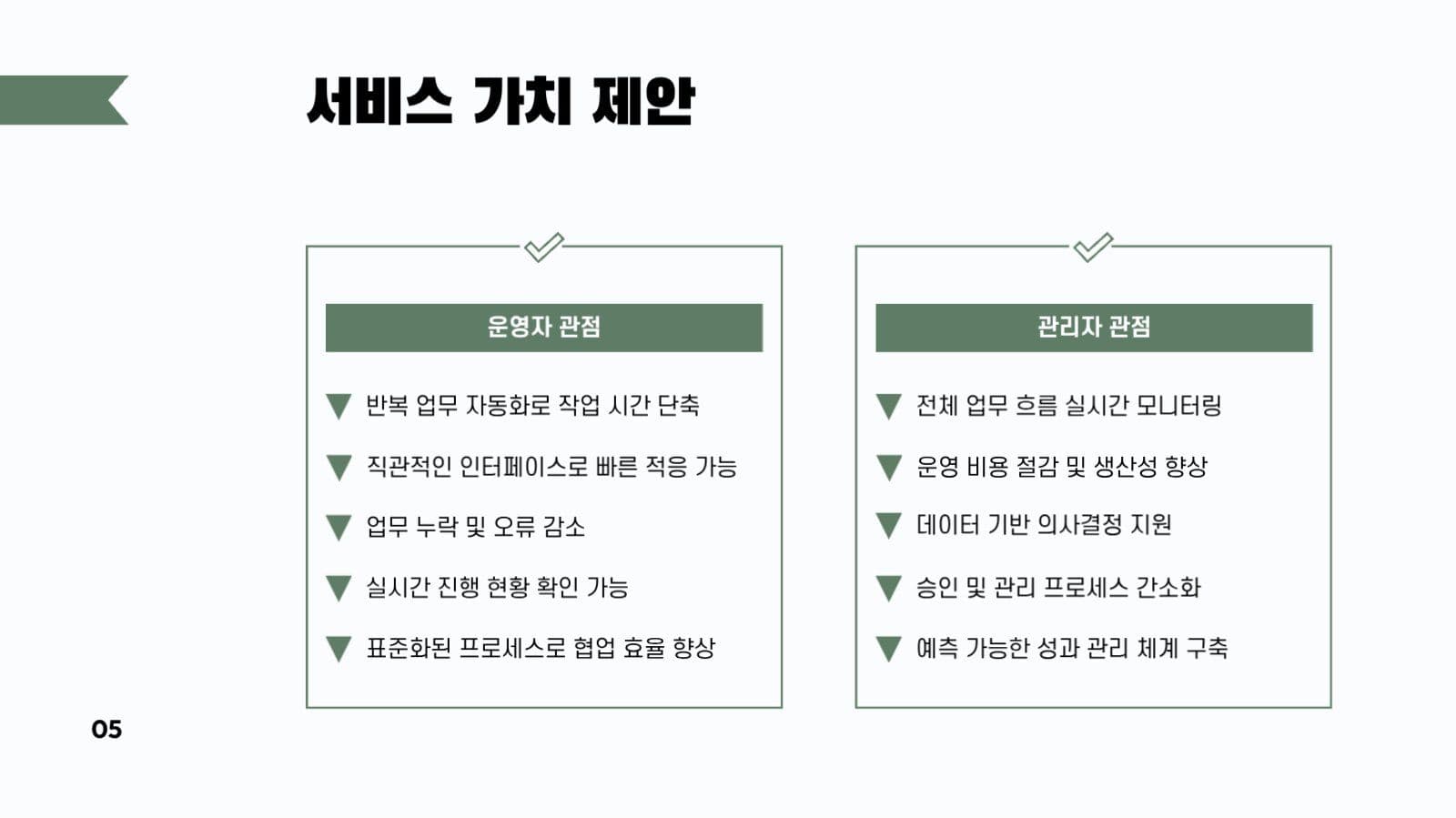 미니멀 레이아웃 비즈니스 프레젠테이션