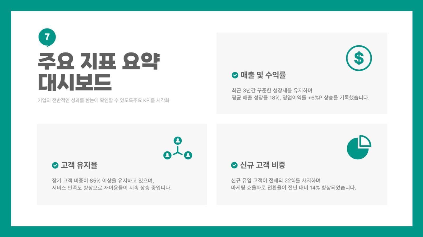 심플한 비즈니스 보고서 프리젠테이션